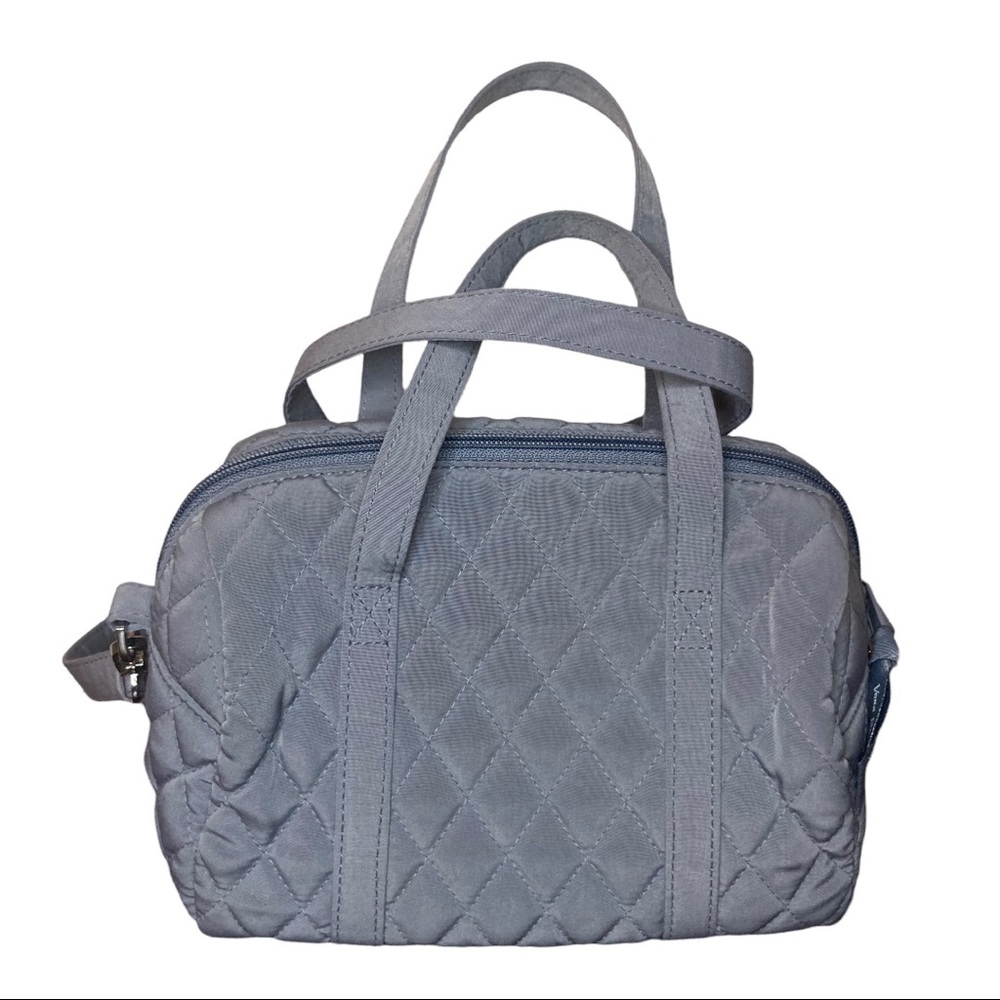 Vera Bradley Gray Quilted Crossbody Satchel - Picture 1 of 4